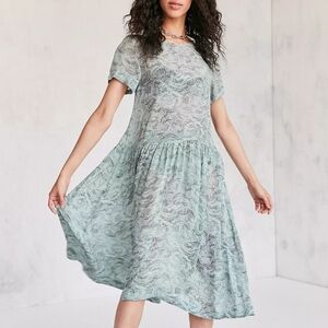 UO Kimchi Blue Drop Waist Midi Dress